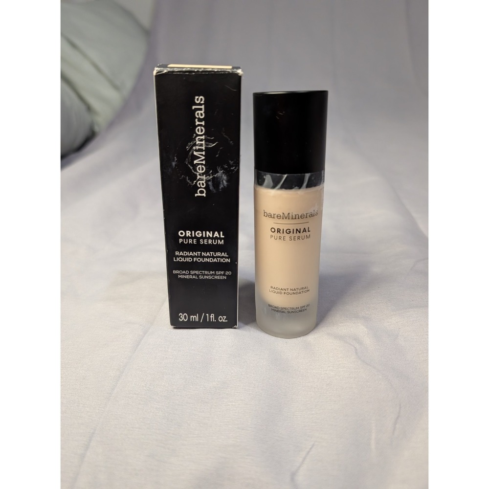 BareMinerals Original Pure Serum Liquid Foundation SPF 20 Fair Cool 1 Exp. 1/26
